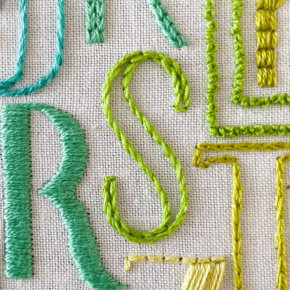 Best Embroidery Stitches For Script Lettering - nelandjocrafts.com