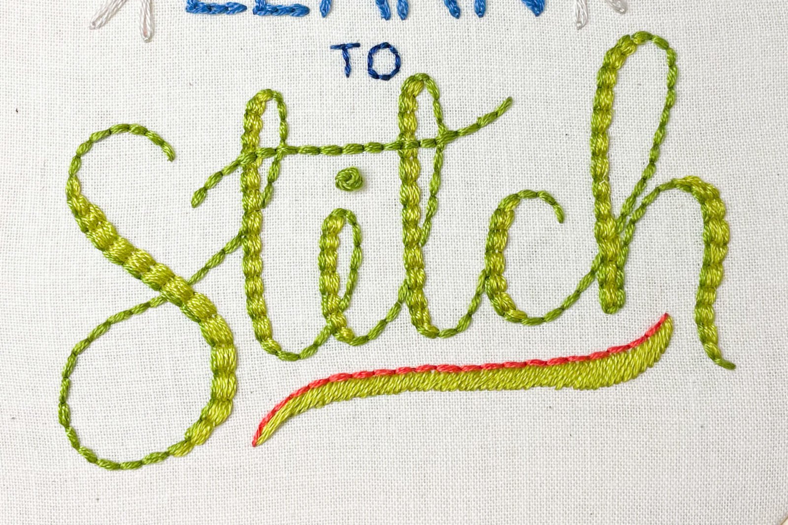Best Embroidery Stitches For Script Lettering - nelandjocrafts.com